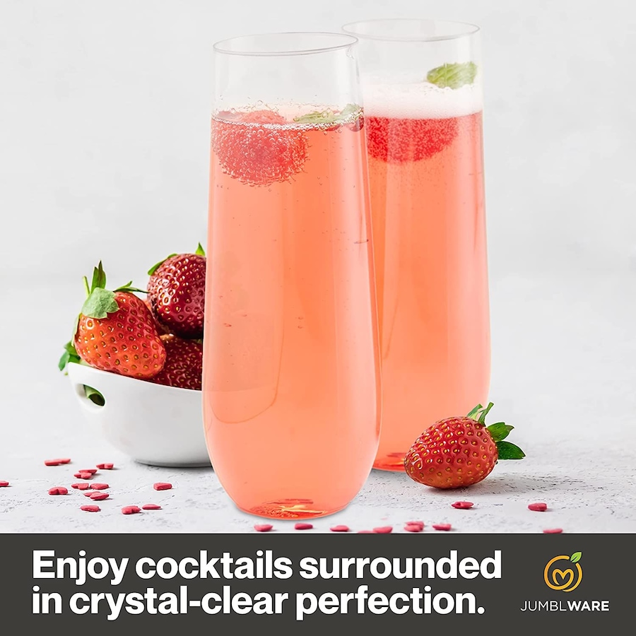 Image 878129_ALTMORE6.jpg, Product 878-129 / Price $62.99, JumblWare 24 Stemless Disposable Plastic Champagne Flutes (9-oz.), Clear from JumblWare on TSC.ca's Kitchen department