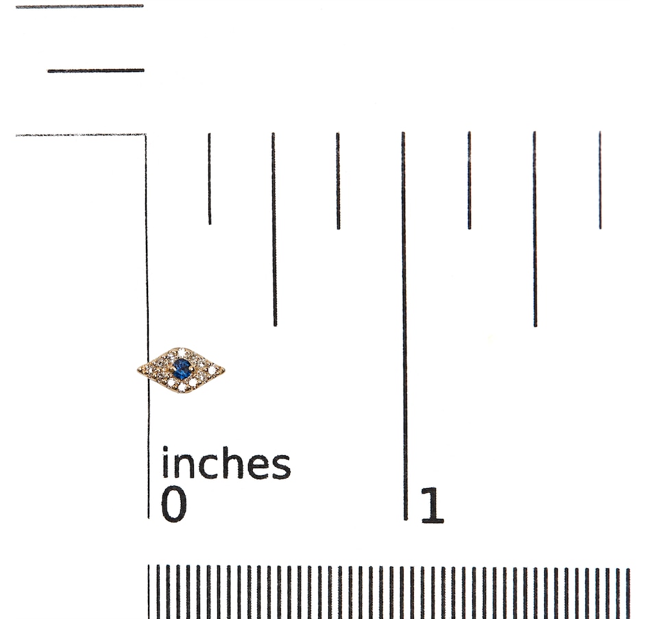 Image 881008_ALTMORE4.jpg, Product 881-008 / Price $2,228.00, 10K Yellow Gold Blue Sapphire and Diamond Accent Evil Eye Stud Earring (H-I Color, I1-I2 Clarity) from Haus of Brilliance on TSC.ca's Jewellery department