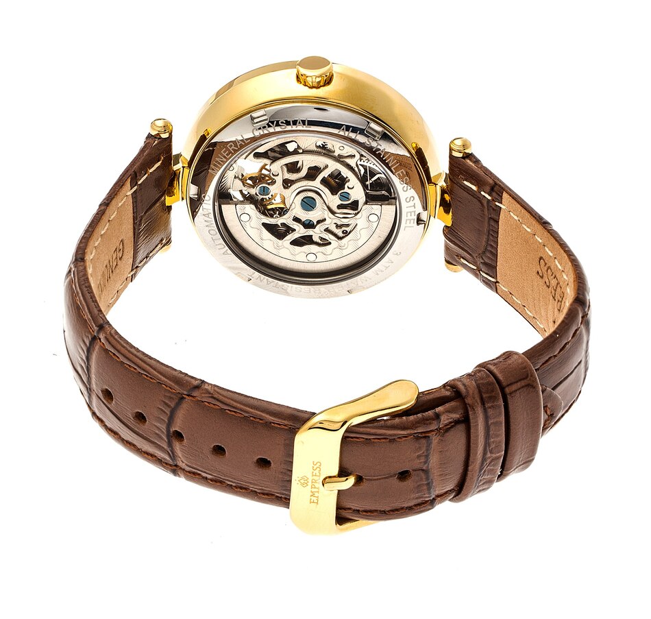 Image 881199_ALTMORE6.jpg, Product 881-199 / Price $164.44, Empress Stella Automatic Semi-Skeleton MOP Leather-Band Watch from Empress on TSC.ca's Jewellery department