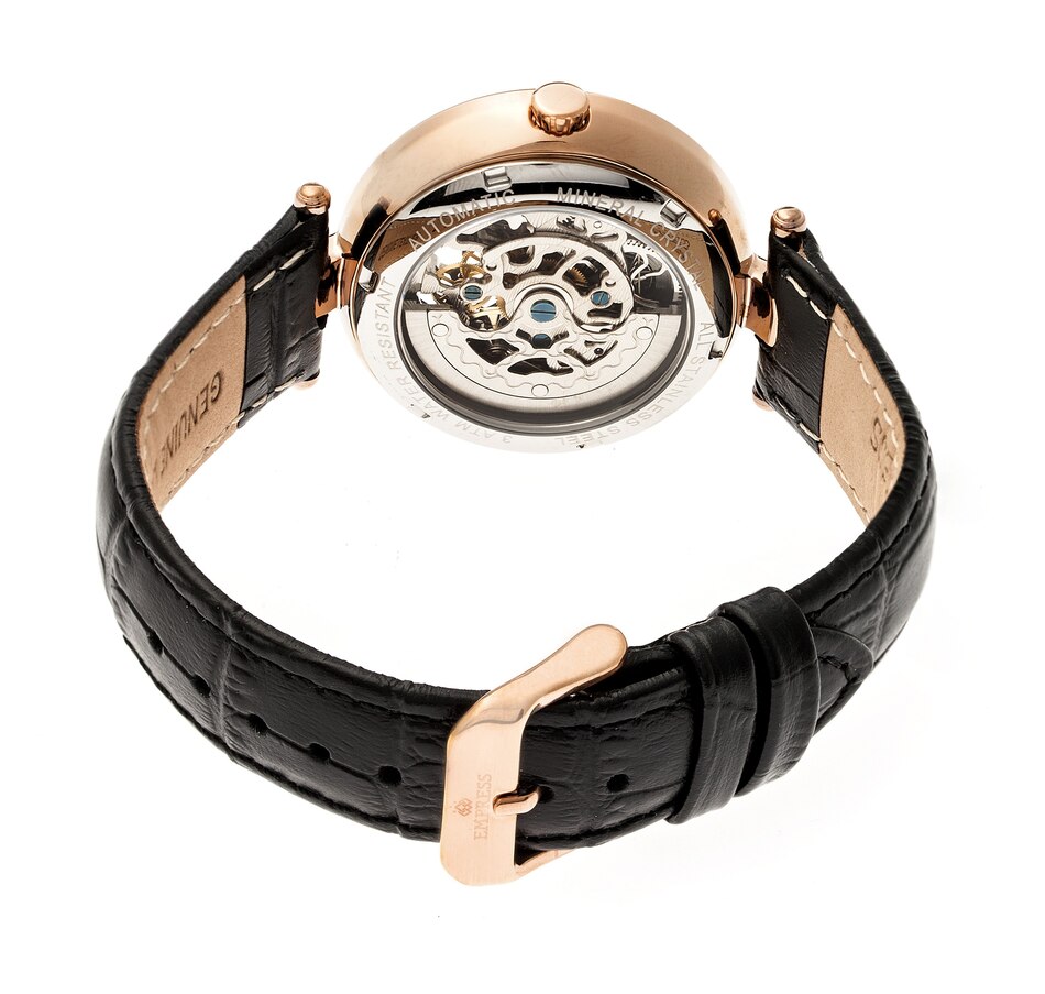 Image 881199_ALTMORE9.jpg, Product 881-199 / Price $164.44, Empress Stella Automatic Semi-Skeleton MOP Leather-Band Watch from Empress on TSC.ca's Jewellery department