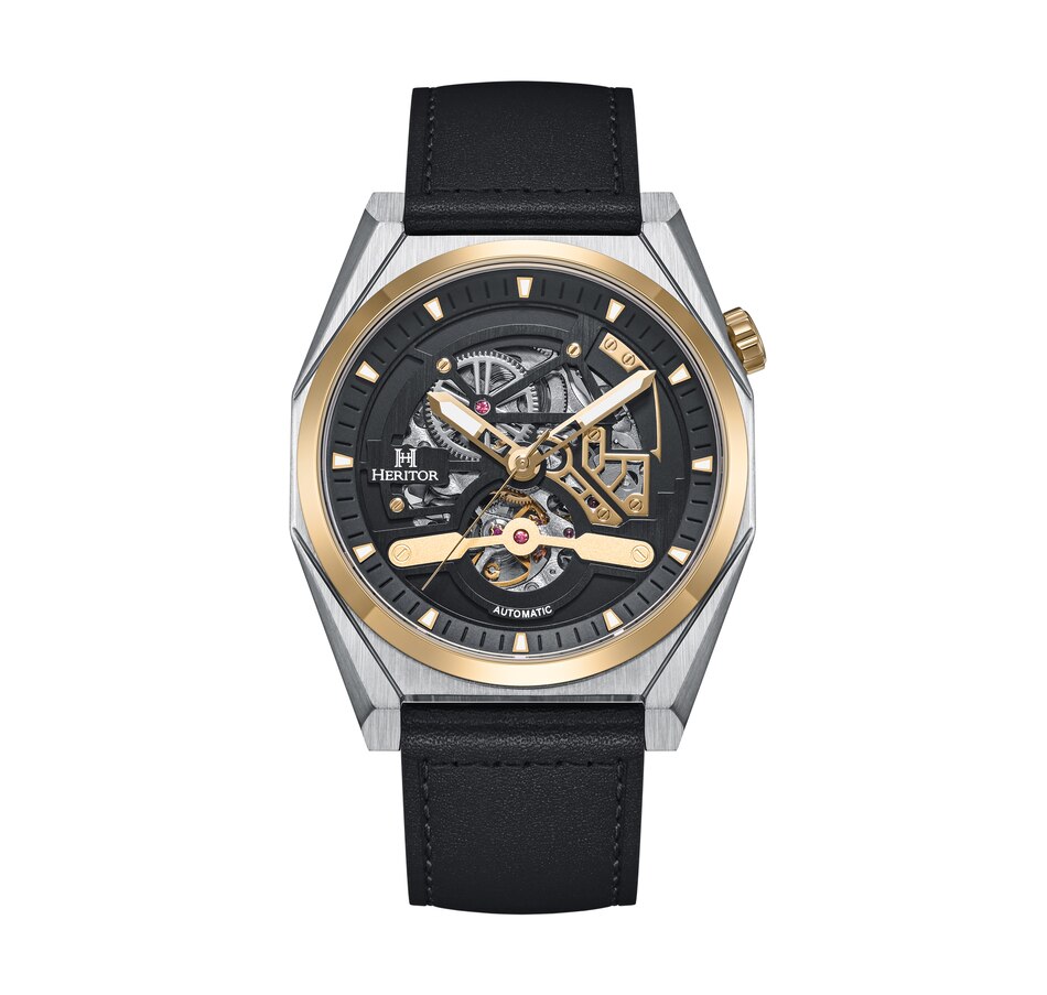 Image 881201_ST01.jpg, Product 881-201 / Price $163.66, Heritor Automatic Amadeus Semi-Skeleton Leather-Band Watch from Heritor on TSC.ca's Jewellery department