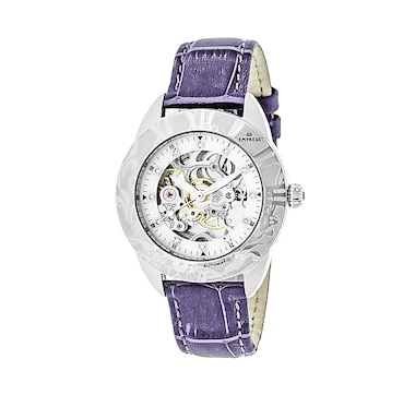 Empress Godiva Automatic MOP Leather-Band Watch