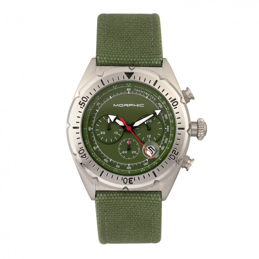 Image 881238_ALTMORE12.jpg, Product 881-238 / Price $144.87, Morphic M53 Series Chronograph Fiber-Weaved Leather-Band Watch w/Date from Morphic on TSC.ca's Jewellery department