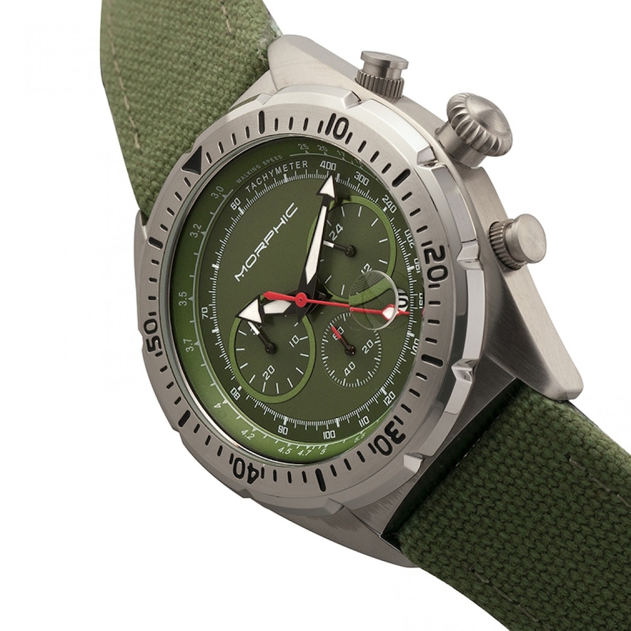 Image 881238_ALTMORE14.jpg, Product 881-238 / Price $144.87, Morphic M53 Series Chronograph Fiber-Weaved Leather-Band Watch w/Date from Morphic on TSC.ca's Jewellery department