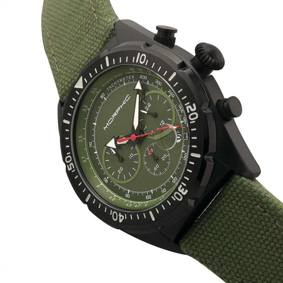 Image 881238_ALTMORE17.jpg, Product 881-238 / Price $144.87, Morphic M53 Series Chronograph Fiber-Weaved Leather-Band Watch w/Date from Morphic on TSC.ca's Jewellery department