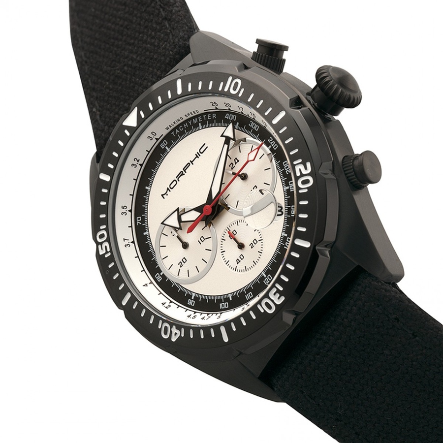 Image 881238_ALTMORE2.jpg, Product 881-238 / Price $144.87, Morphic M53 Series Chronograph Fiber-Weaved Leather-Band Watch w/Date from Morphic on TSC.ca's Jewellery department