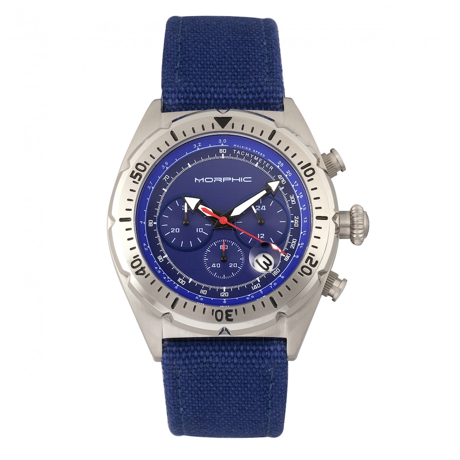 Image 881238_ALTMORE3.jpg, Product 881-238 / Price $144.87, Morphic M53 Series Chronograph Fiber-Weaved Leather-Band Watch w/Date from Morphic on TSC.ca's Jewellery department