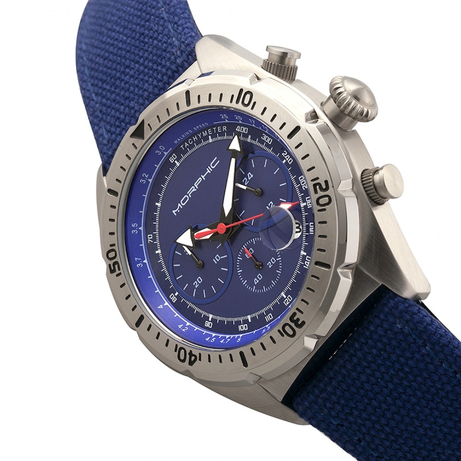 Image 881238_ALTMORE5.jpg, Product 881-238 / Price $144.87, Morphic M53 Series Chronograph Fiber-Weaved Leather-Band Watch w/Date from Morphic on TSC.ca's Jewellery department