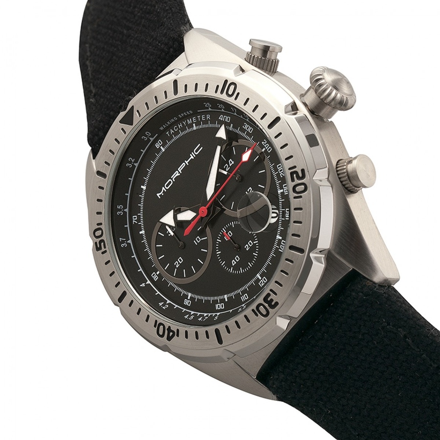 Image 881238_ALTMORE8.jpg, Product 881-238 / Price $144.87, Morphic M53 Series Chronograph Fiber-Weaved Leather-Band Watch w/Date from Morphic on TSC.ca's Jewellery department