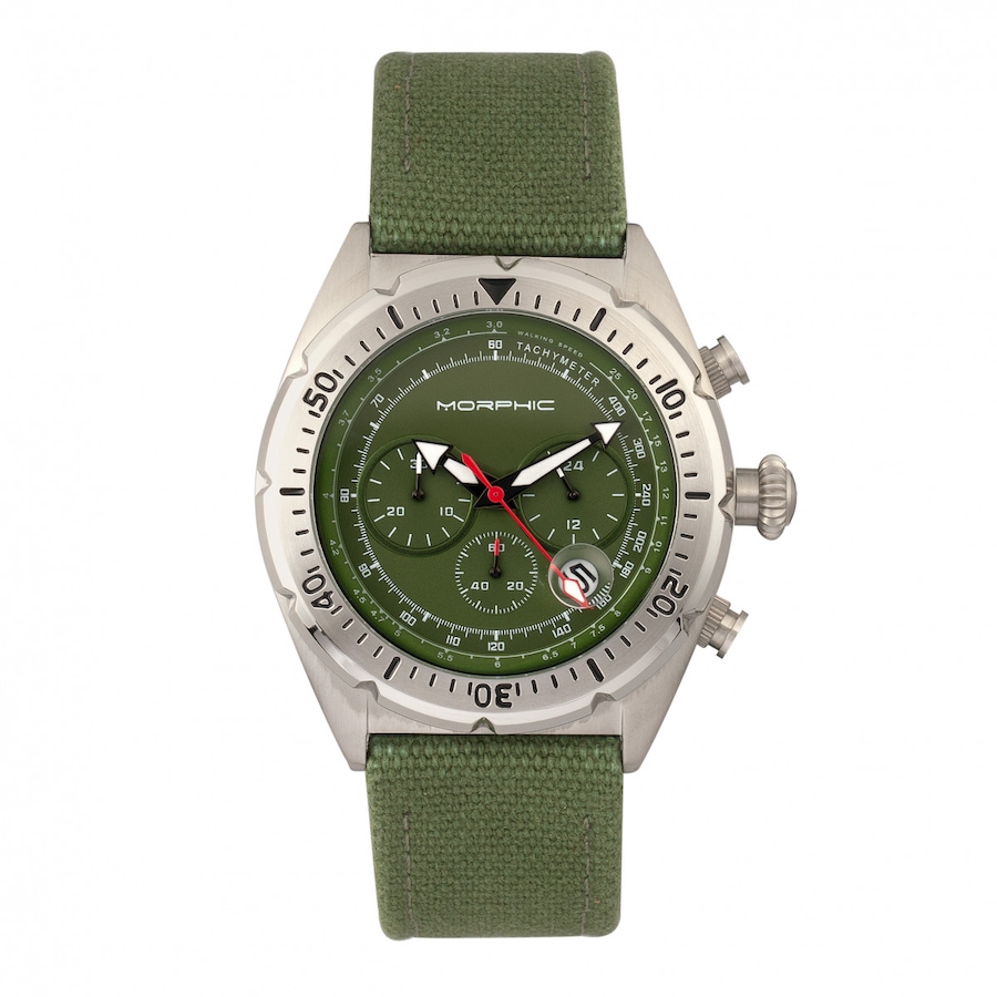Image 881238_ST05.jpg, Product 881-238 / Price $144.87, Morphic M53 Series Chronograph Fiber-Weaved Leather-Band Watch w/Date from Morphic on TSC.ca's Jewellery department