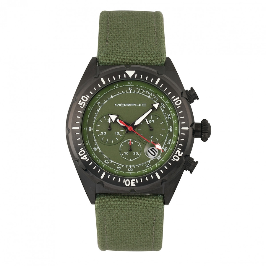 Image 881238_ST06.jpg, Product 881-238 / Price $144.87, Morphic M53 Series Chronograph Fiber-Weaved Leather-Band Watch w/Date from Morphic on TSC.ca's Jewellery department