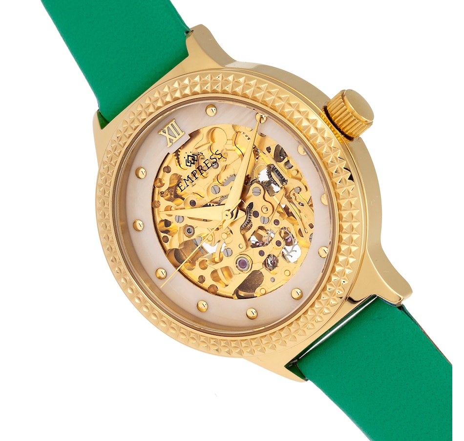 Image 881239_ALTMORE2.jpg, Product 881-239 / Price $160.59, Empress Alice Automatic MOP Skeleton Dial Leather-Band Watch from Empress on TSC.ca's Jewellery department
