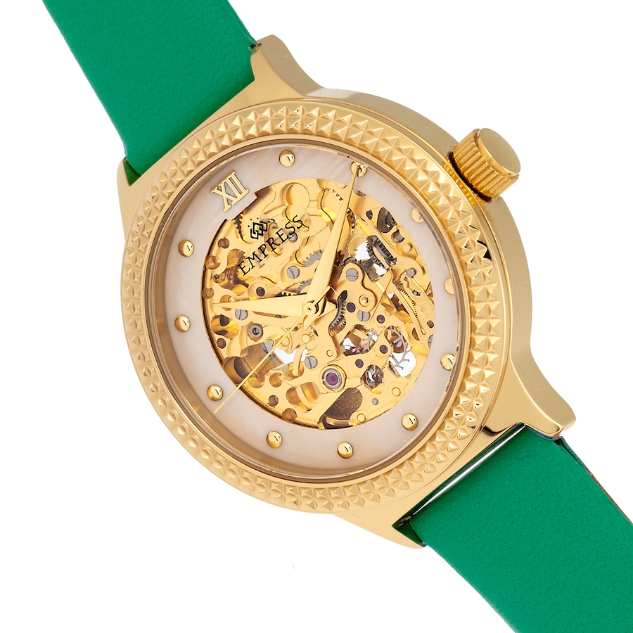 Image 881239_ALTMORE2.jpg, Product 881-239 / Price $160.59, Empress Alice Automatic MOP Skeleton Dial Leather-Band Watch from Empress on TSC.ca's Jewellery department