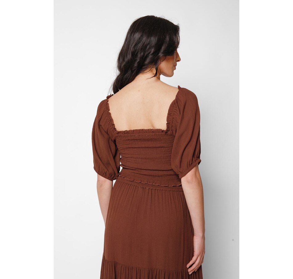 Image 881305_ALTMORE21.jpg, Product 881-305 / Price $73.00, Miami Boho Smocked Crop Top from Koy Resort on TSC.ca's Fashion department