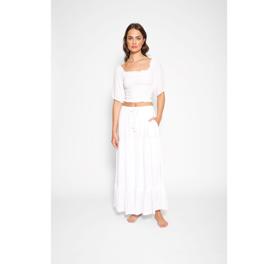 Image 881305_ALTMORE5.jpg, Product 881-305 / Price $73.00, Miami Boho Smocked Crop Top from Koy Resort on TSC.ca's Fashion department