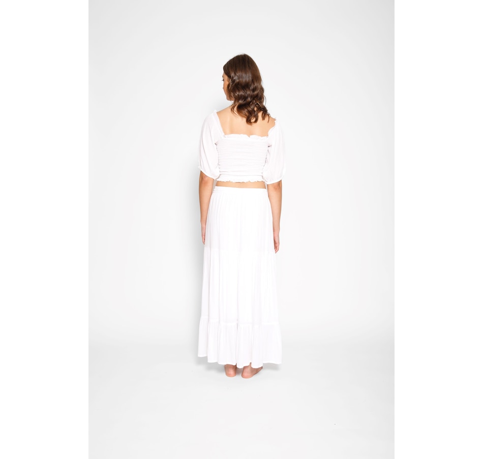 Image 881305_ALTMORE7.jpg, Product 881-305 / Price $73.00, Miami Boho Smocked Crop Top from Koy Resort on TSC.ca's Fashion department