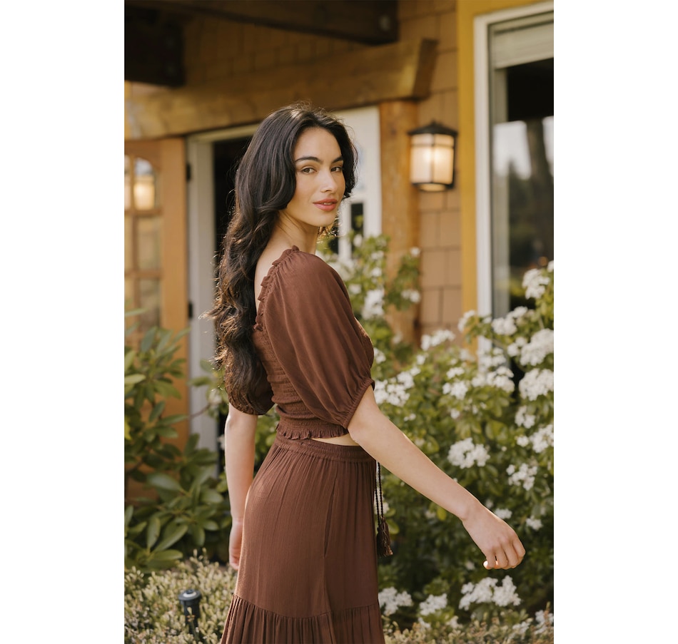 Image 881305_ALTMORE8.jpg, Product 881-305 / Price $73.00, Miami Boho Smocked Crop Top from Koy Resort on TSC.ca's Fashion department