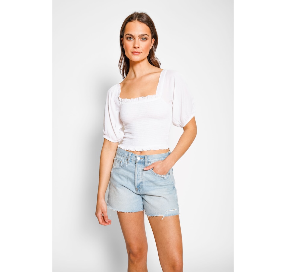 Image 881305_ST02.jpg, Product 881-305 / Price $73.00, Miami Boho Smocked Crop Top from Koy Resort on TSC.ca's Fashion department