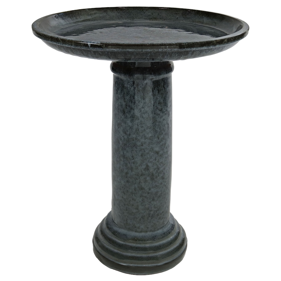 Image 881426.jpg, Product 881-426 / Price $340.35, Toulon Ceramic Bird Bath - Black Mist from Sunnydaze Décor on TSC.ca's Home & Garden department