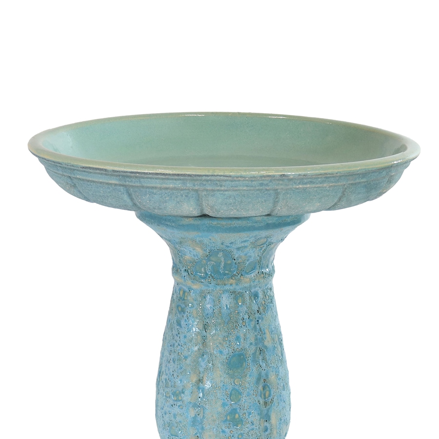 Image 881428_ALTMORE20.jpg, Product 881-428 / Price $294.55, Avignon Ceramic Bird Bath - Blue Distressed Lava from Sunnydaze Décor on TSC.ca's Home & Garden department