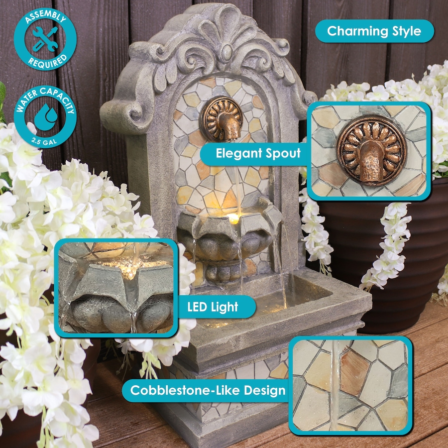 Image 881432_ALTMORE2.jpg, Product 881-432 / Price $415.35, Enchanting Estate Polyresin Outdoor Wall Fountain from Sunnydaze Décor on TSC.ca's Home & Garden department