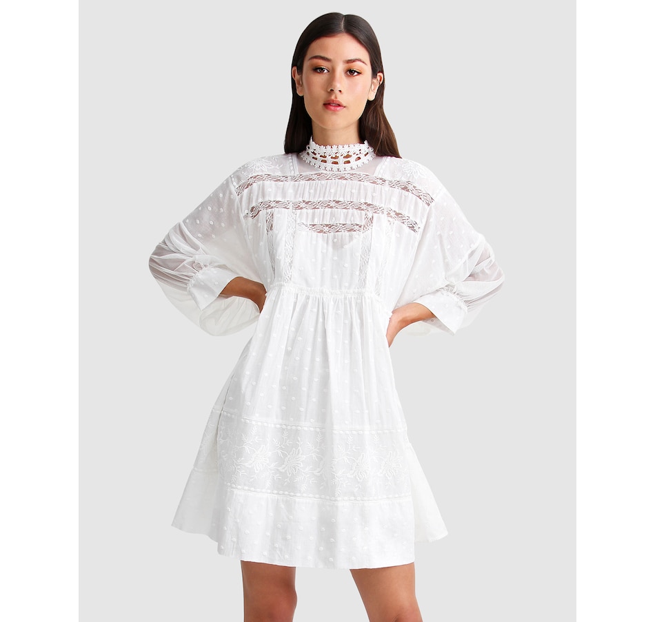 Image 881474_ST01.jpg, Product 881-474 / Price $249.95, belle & bloom Unforgettable Oversized Lace Mini Dress from belle & bloom on TSC.ca's Fashion department