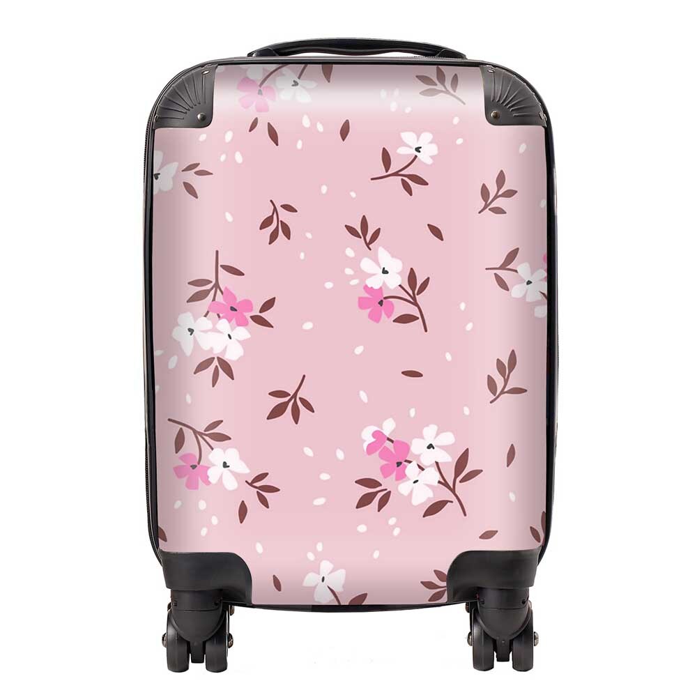 Home Garden Luggage Pretty Pink Flower Pattern Suitcase TSC Online Shopping for Canadians