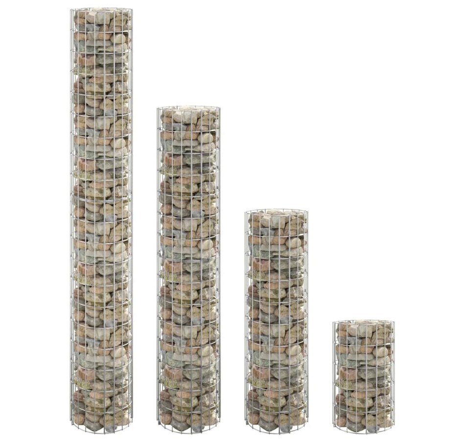 Circular gabion raised beds 4 pcs Ø30x50/100/150/200 cm