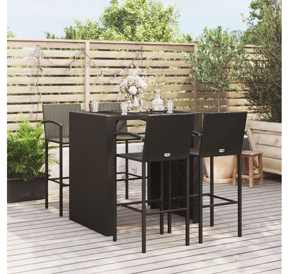 Set of 5 pcs woven resin garden bar 5 pcs