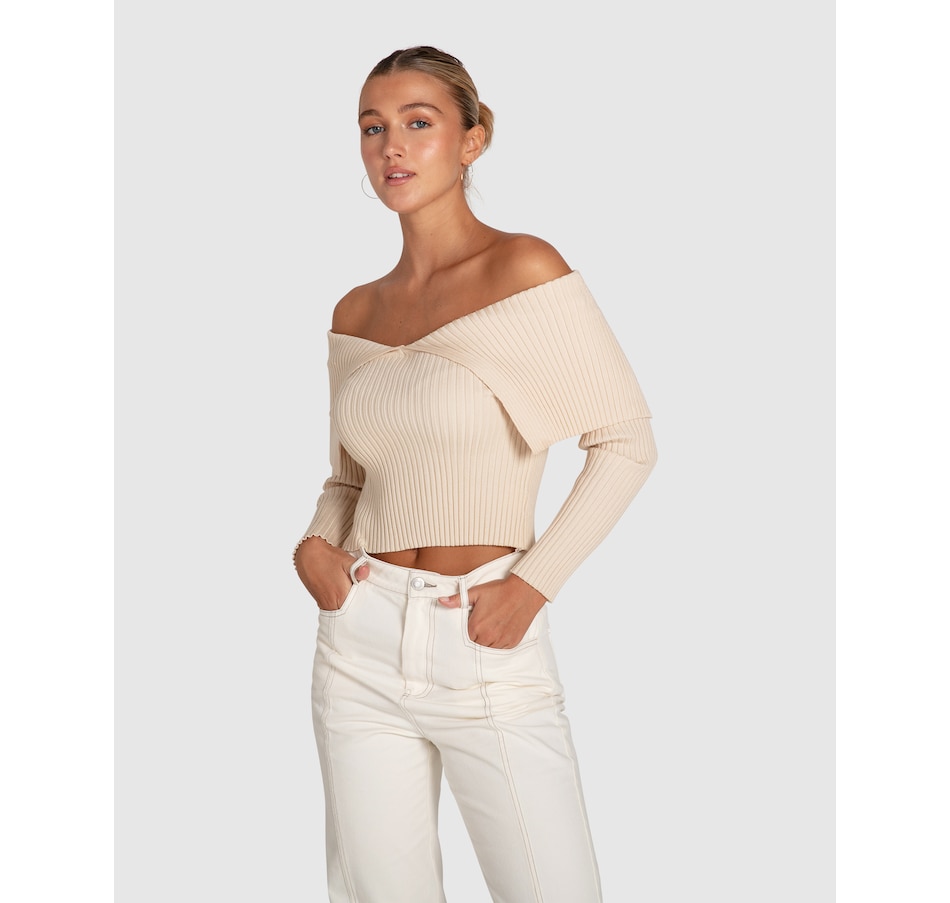 Image 888253_ALTMORE1.jpg, Product 888-253 / Price $74.96, belle & bloom More Than Words Collared Knit Top from belle & bloom on TSC.ca's Fashion department