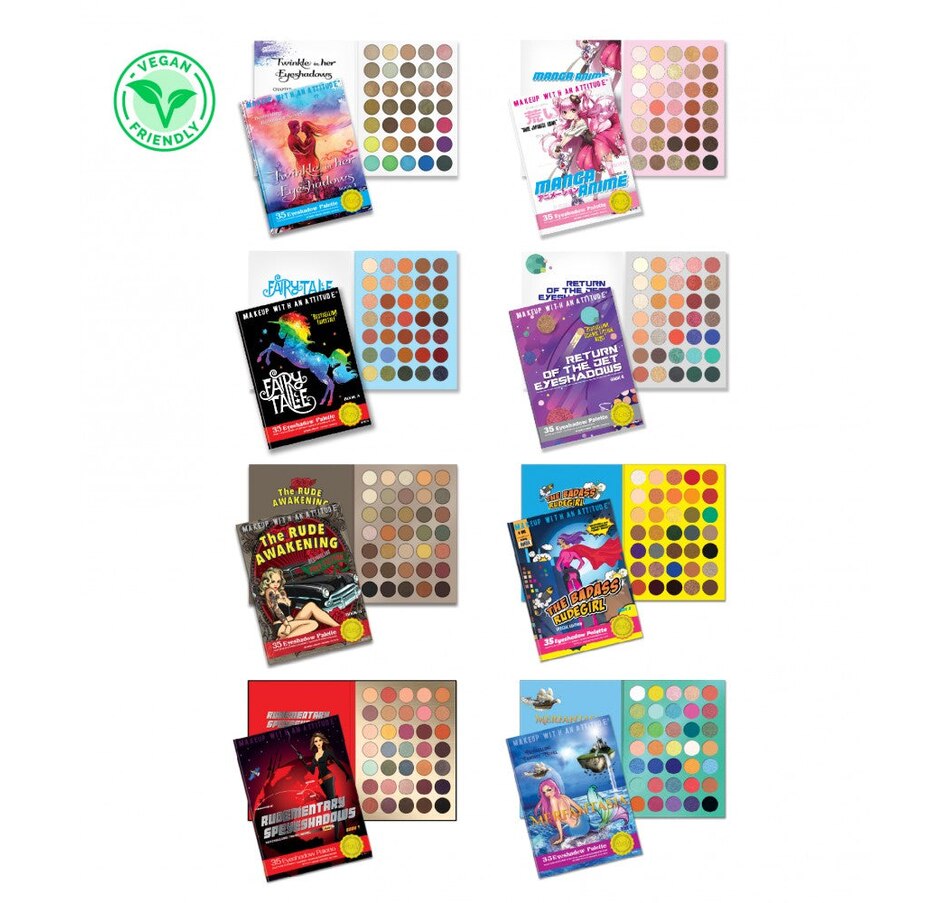 How Rude Book RUDE Book Series 8 Eyeshadow Palettes Bundle - TSC.ca