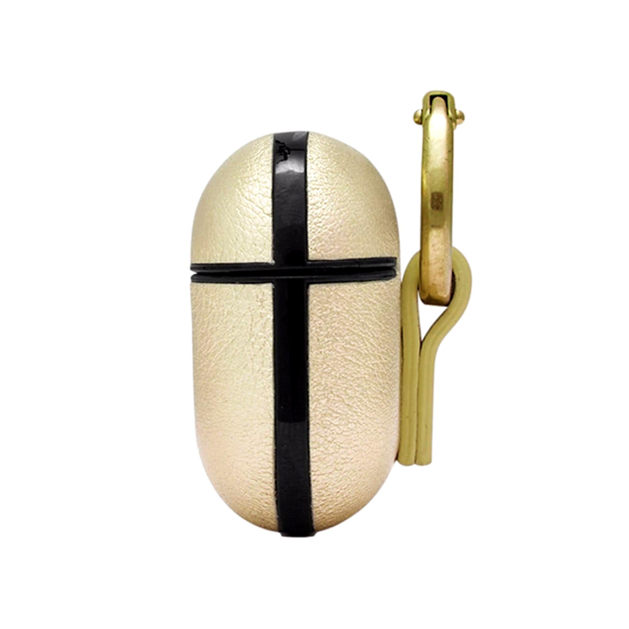 Saint Laurent Metallic Gold Leather Airpods Pro Case - TSC.ca