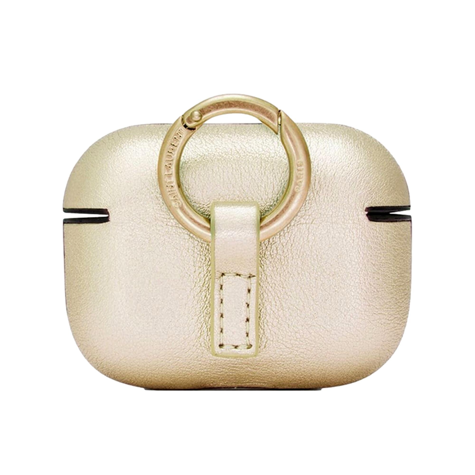 Saint Laurent Metallic Gold Leather Airpods Pro Case - TSC.ca