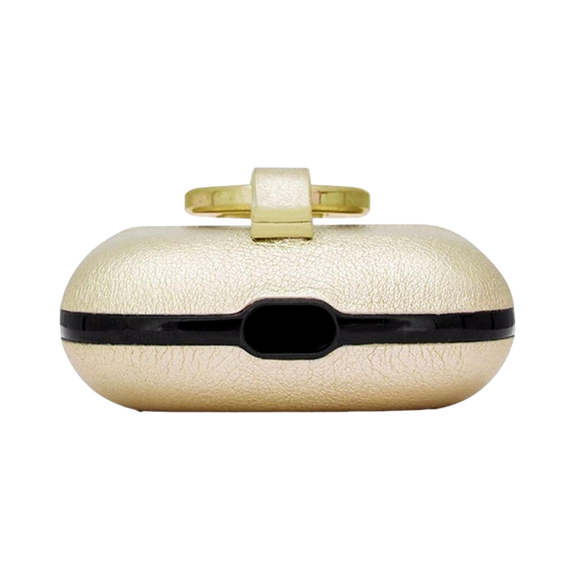 Saint Laurent Metallic Gold Leather Airpods Pro Case - TSC.ca