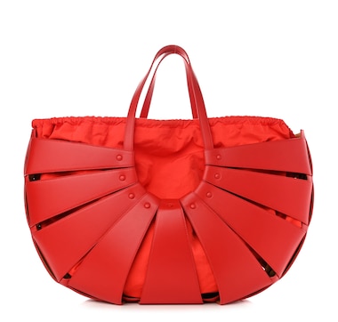 Bottega Veneta The Shell Bag Chili Tomato French Calfskin