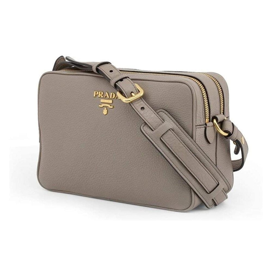 Image 889608_ALTMORE13.jpg, Product 889-608 / Price $3,896.00, Prada Argilla Grey Vitello Phenix Leather Double Zip Cross Body Bag from Prada on TSC.ca's Fashion department