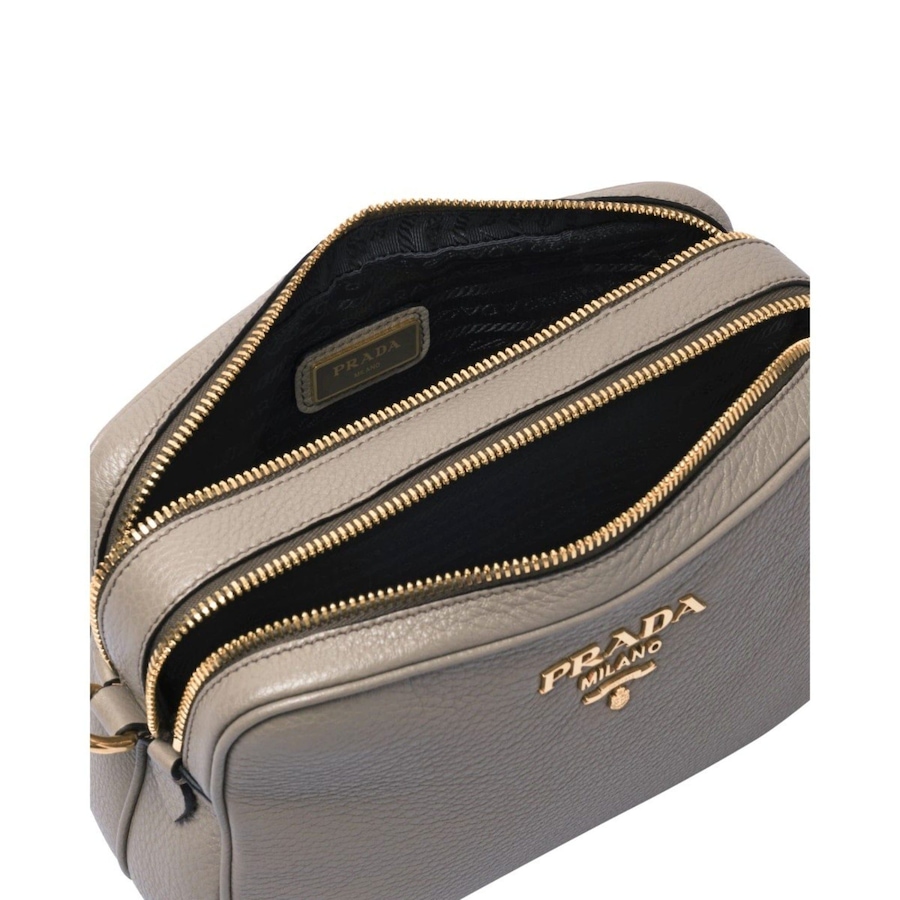 Image 889608_ALTMORE17.jpg, Product 889-608 / Price $3,896.00, Prada Argilla Grey Vitello Phenix Leather Double Zip Cross Body Bag from Prada on TSC.ca's Fashion department