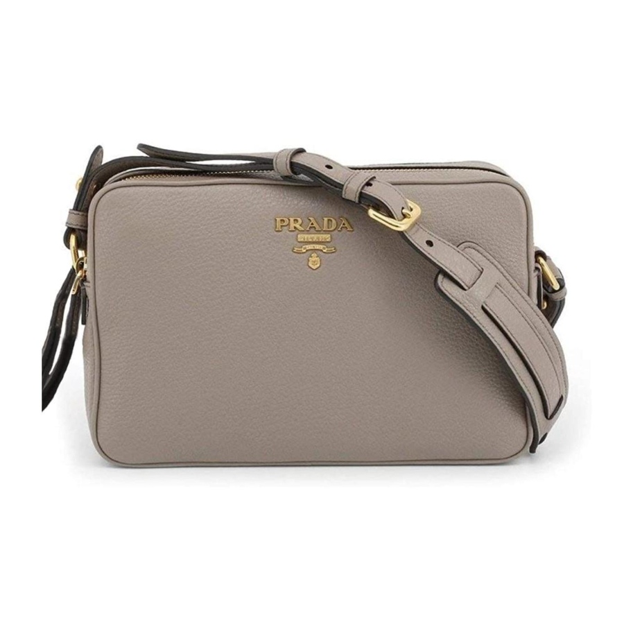 Image 889608_ST01.jpg, Product 889-608 / Price $3,896.00, Prada Argilla Grey Vitello Phenix Leather Double Zip Cross Body Bag from Prada on TSC.ca's Fashion department