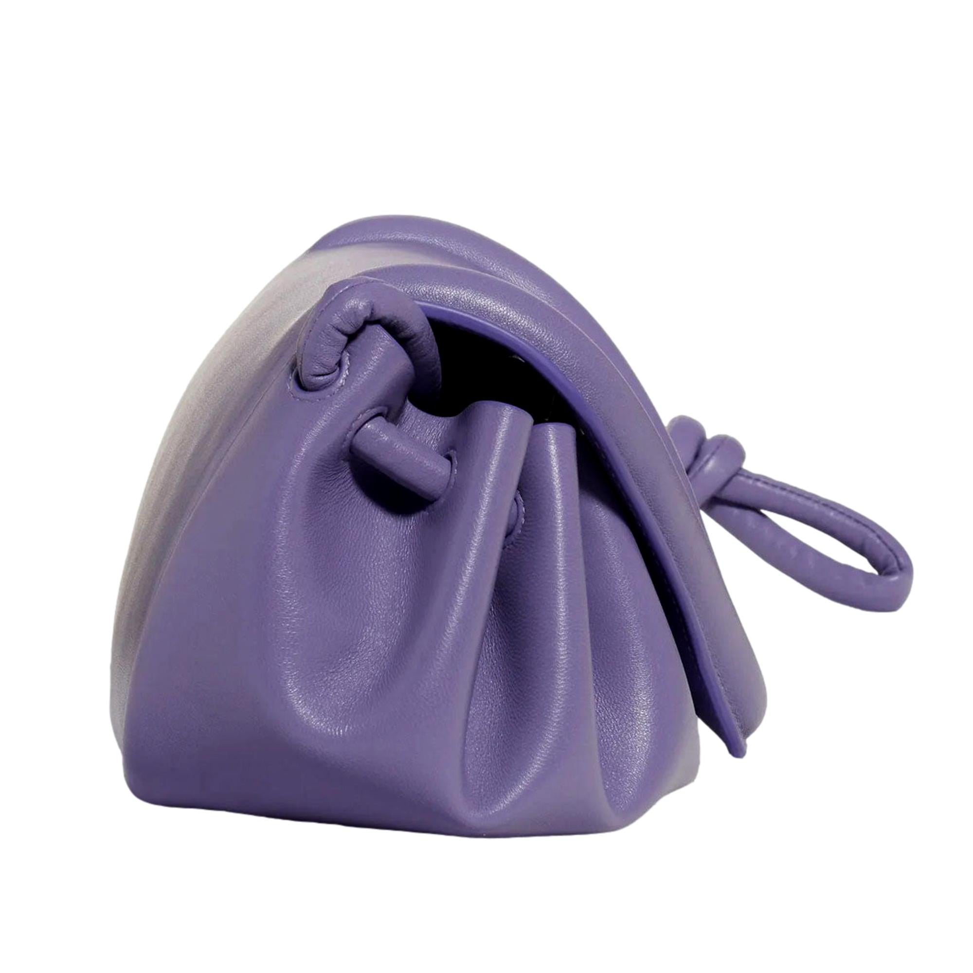 Bottega Veneta Beak Small Lavender Nappa Crossbody Bag - TSC.ca