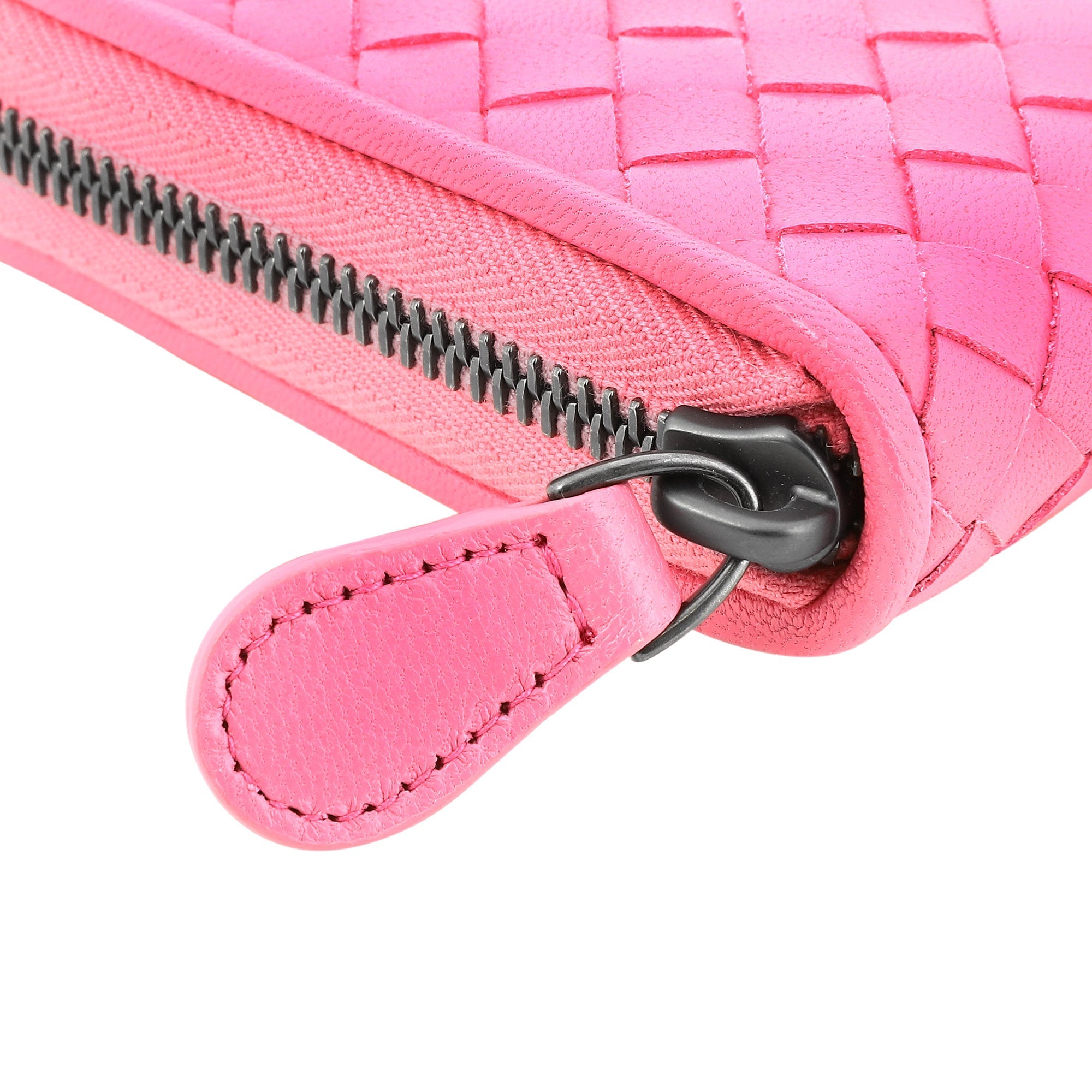 Clothing Shoes Handbags Bottega Veneta Intrecciato Zipper French Calf Leather Wallet Pink TSC Online Shopping for Canadians