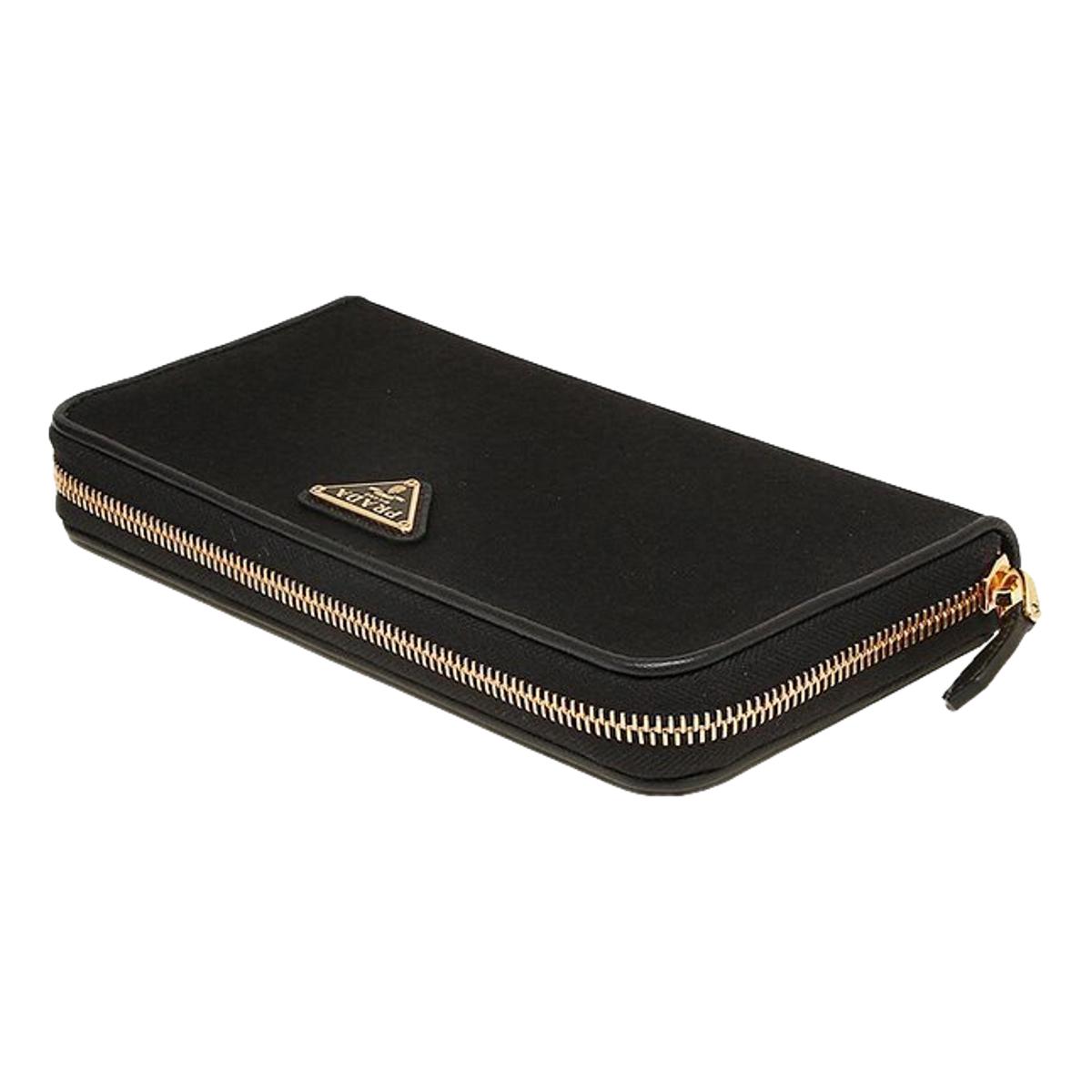 ★PRADA★ Gold l Logo Wallet Black 1MV2042CYSF0002 1MV20 MUSINSA | PRADA Gold Metal Logo Wallet - Black / 1MV2042CYSF0002