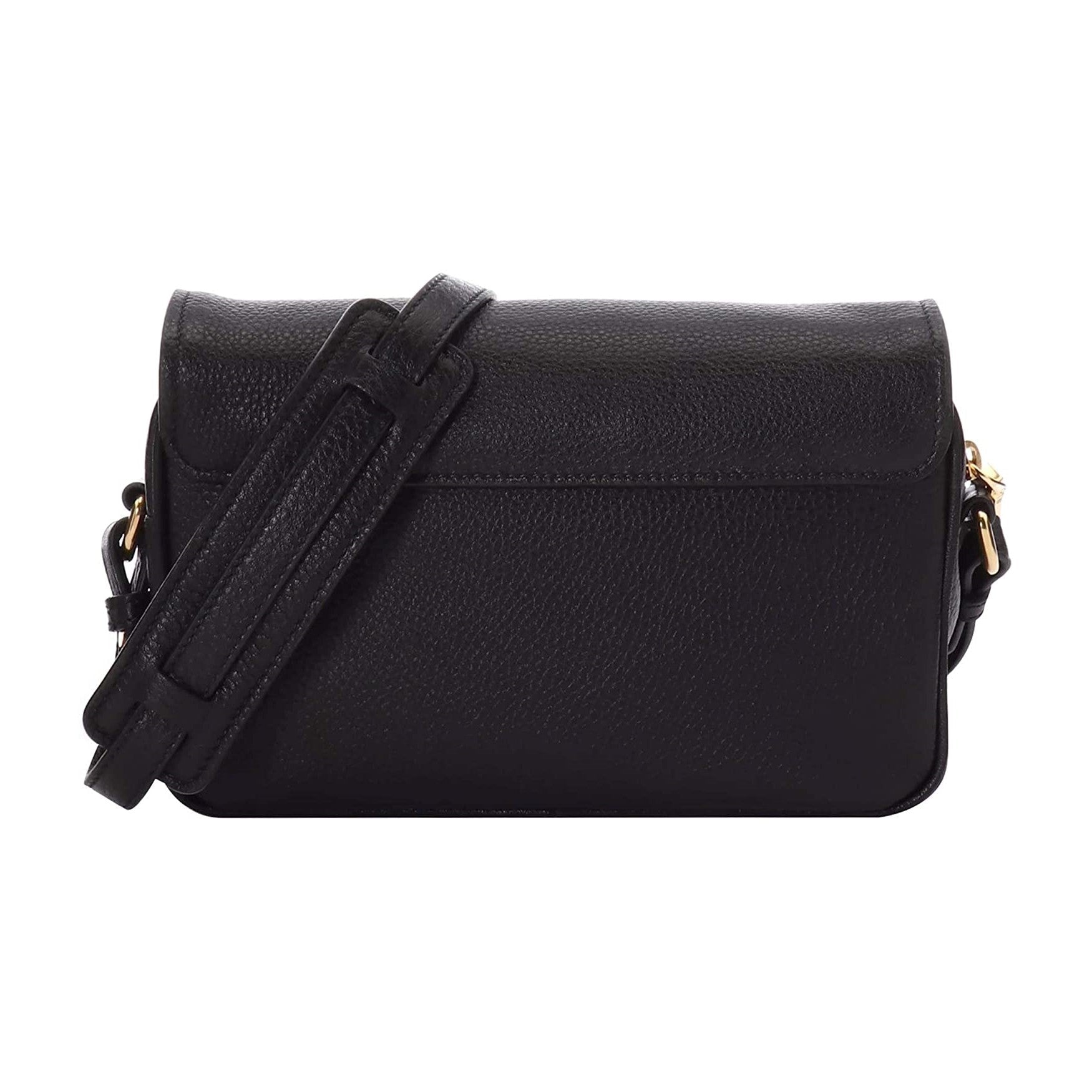 Prada Vitello Phenix Black Leather Flap Crossbody Bag - TSC.ca