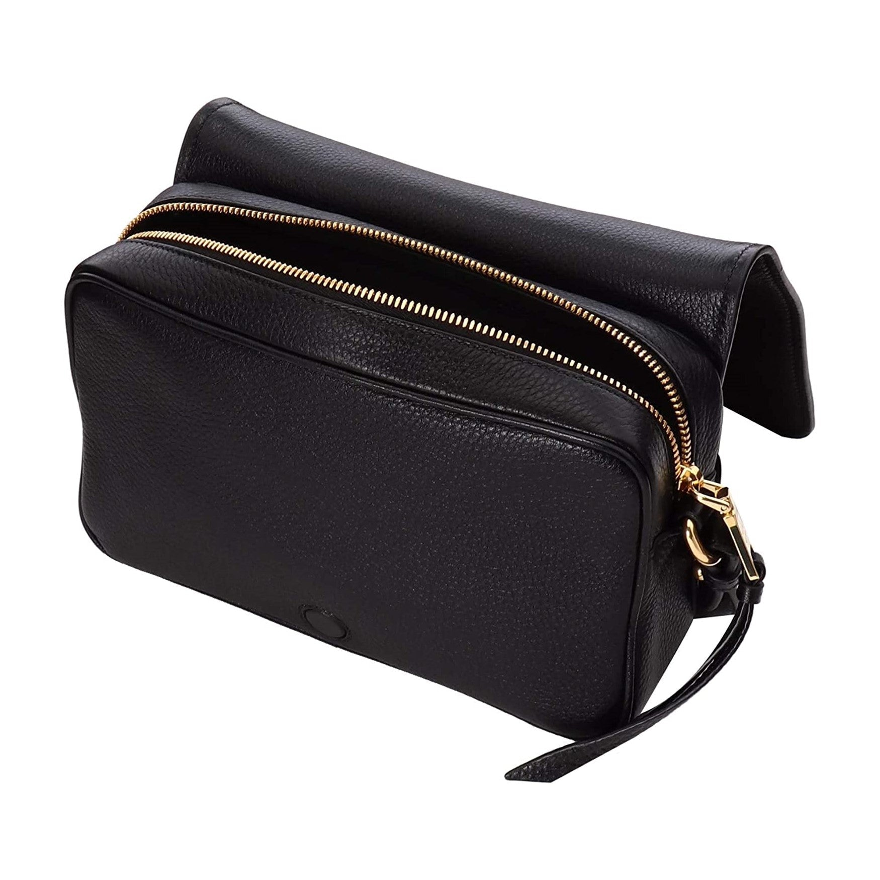Prada Vitello Phenix Black Leather Flap Crossbody Bag - TSC.ca