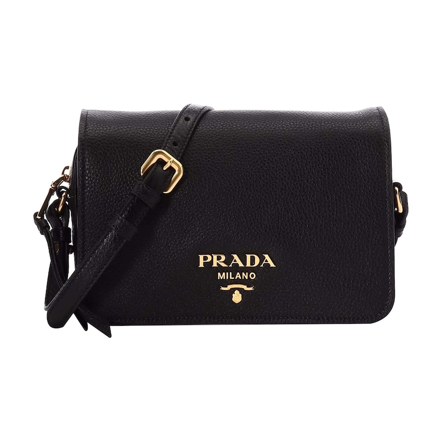Image 889655_ST01.jpg, Product 889-655 / Price $4,452.00, Prada Vitello Phenix Black Leather Flap Crossbody Bag from Prada on TSC.ca's Fashion department