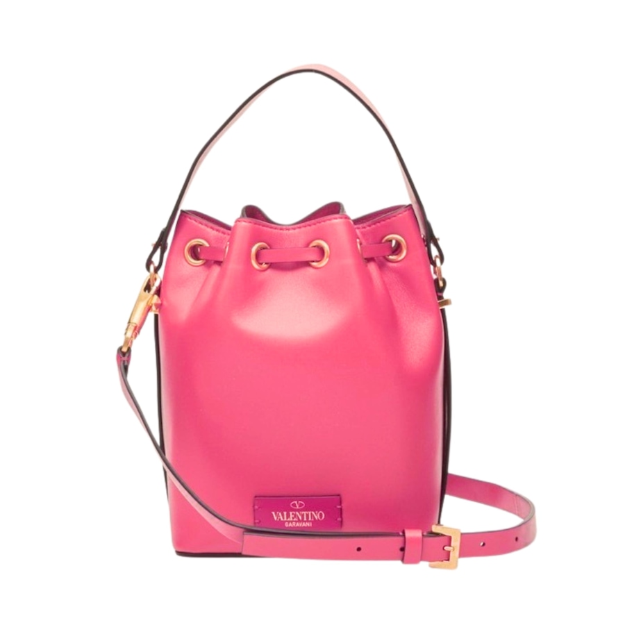 Image 889712_ALTMORE11.jpg, Product 889-712 / Price $2,775.00, Valentino Garavani VLogo Walk Bucket Bag Pink Calf Leather Crossbody from Valentino Garavani on TSC.ca's Fashion department