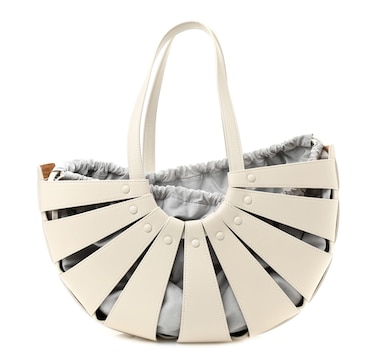 Bottega Veneta The Shell Bag Frost White French Calfskin