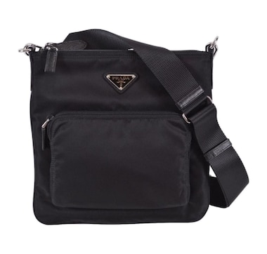 Prada Tessuto Nylon Sport Black Messenger Crossbody Bag