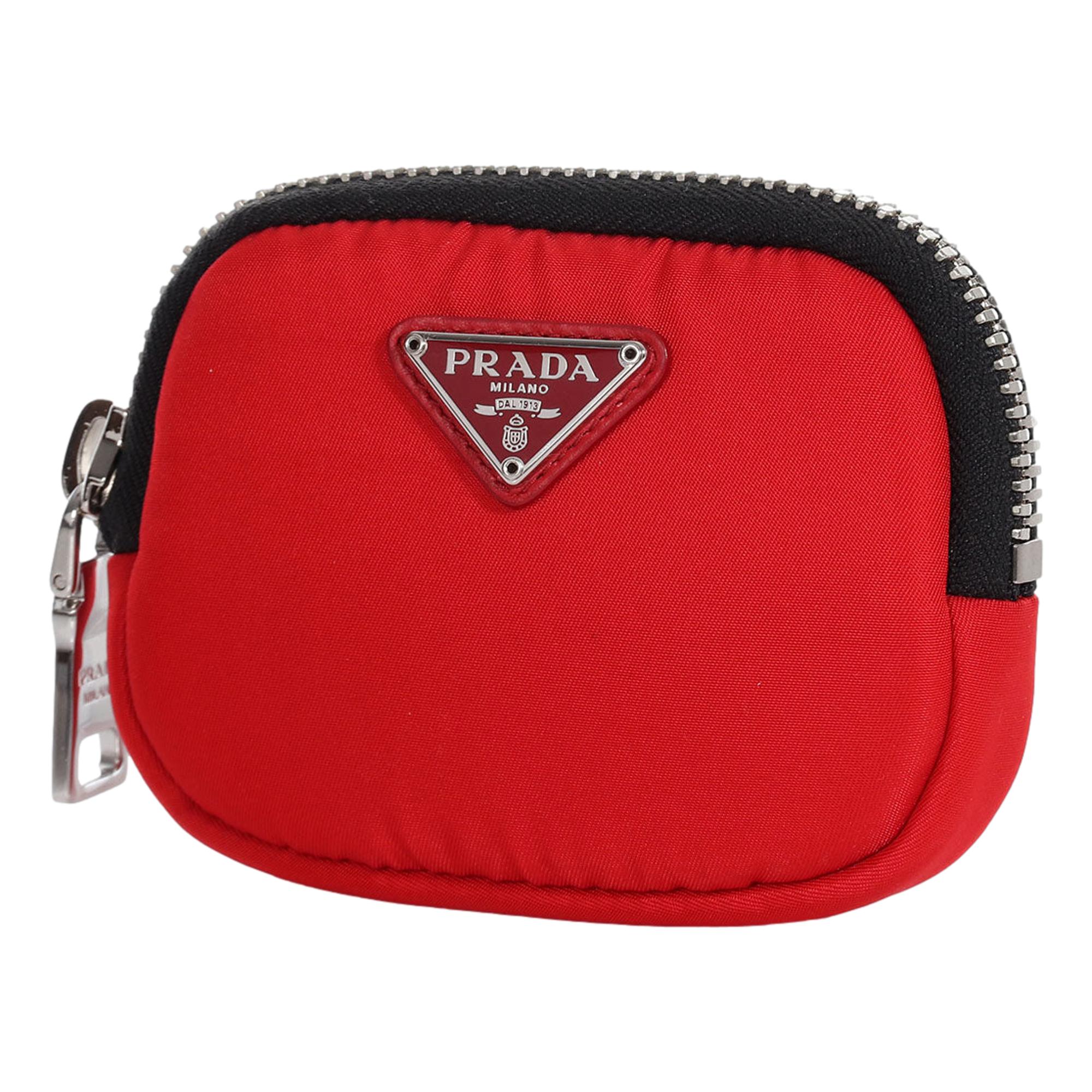 Prada nylon zip pouch sale