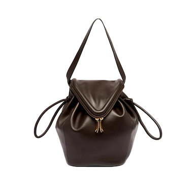 Bottega Veneta Beak Large Brown Calfskin Shoulder Bag
