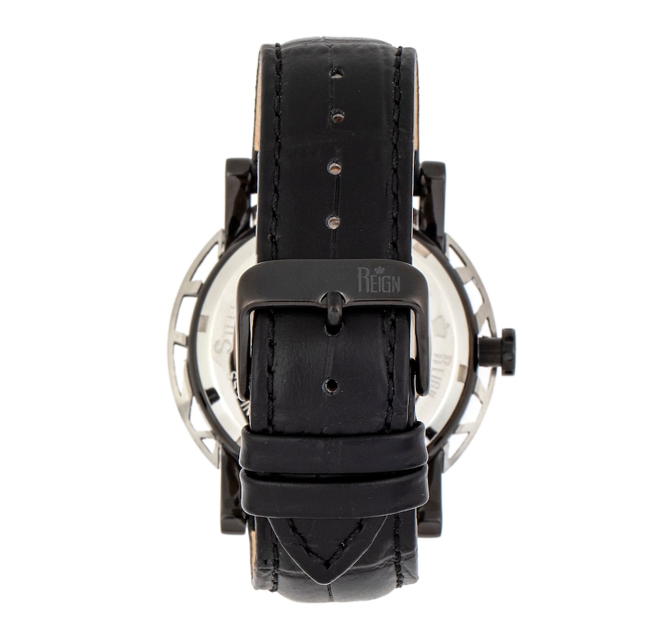 Image 889866_ALTMORE1.jpg, Product 889-866 / Price $207.66, Reign Stavros Automatic Skeleton Leather-Band Watch from Reign on TSC.ca's Jewellery department